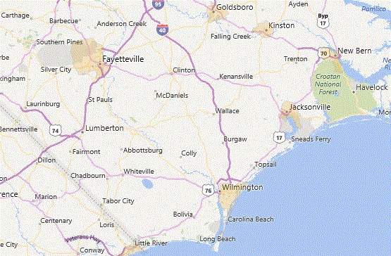 USDA Eligible Areas in Southeastern NC