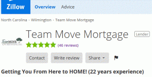 Team Move 5 star reviews with Zillow